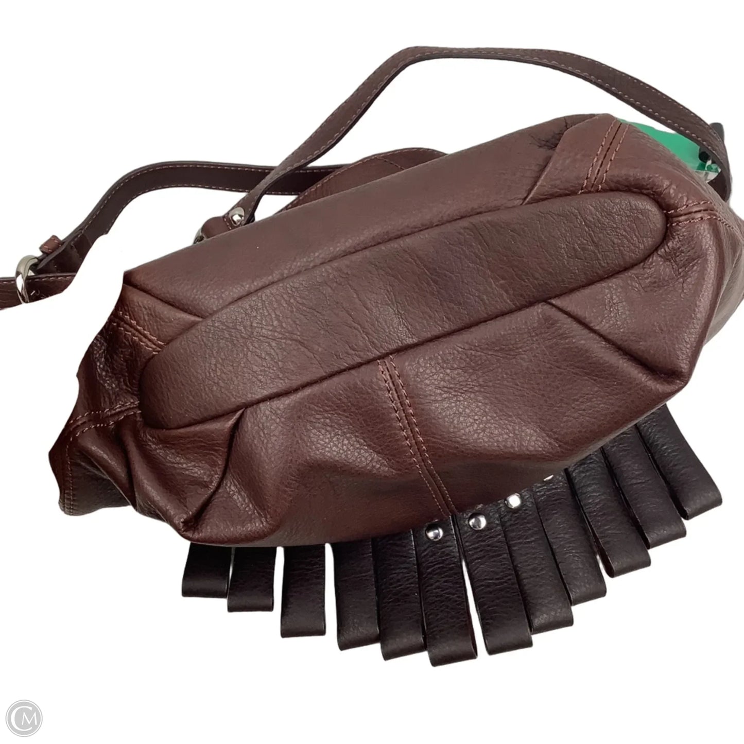 Handbag Leather By Makowsky, Size: Medium