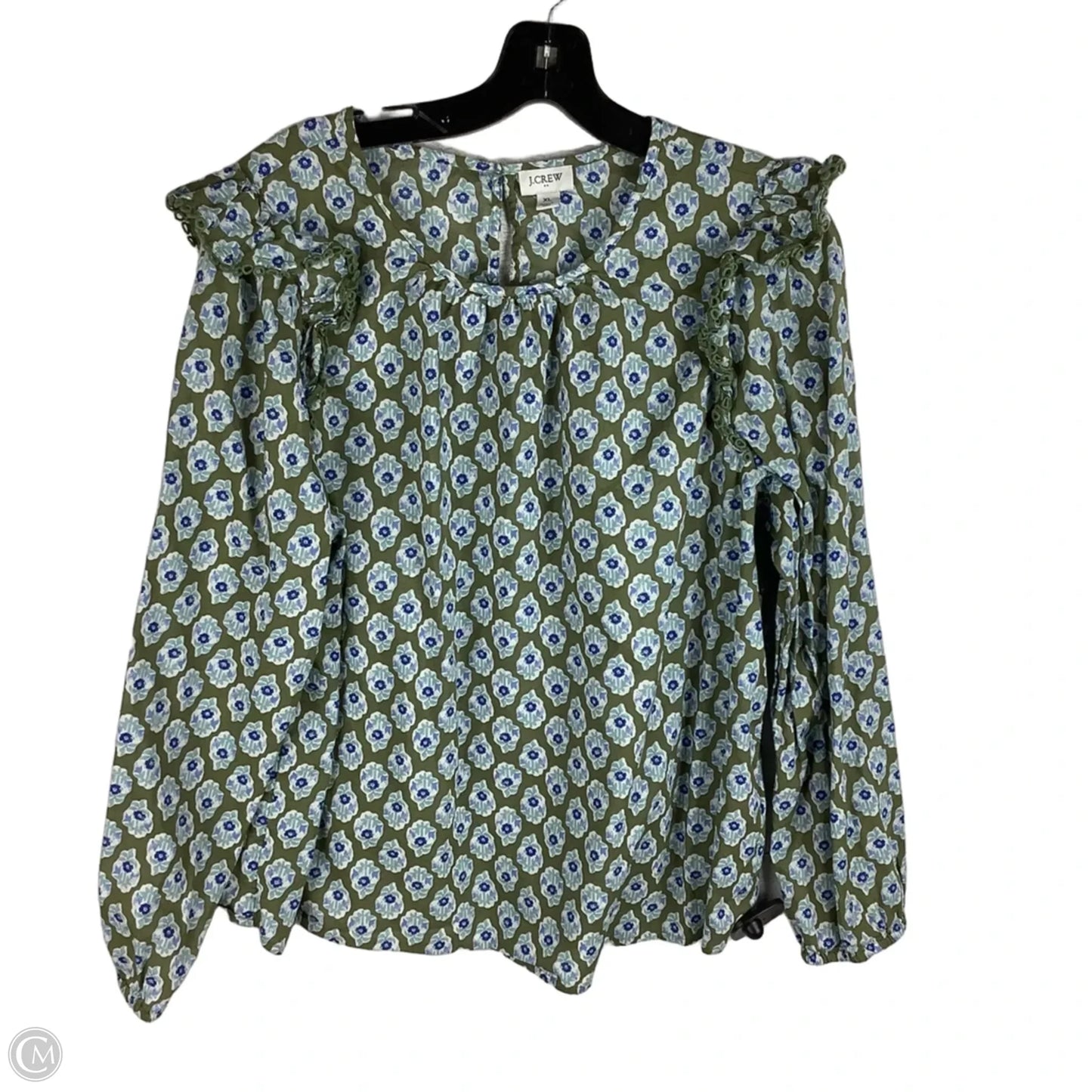 Top Long Sleeve By J. Crew In Floral Print, Size: Xl