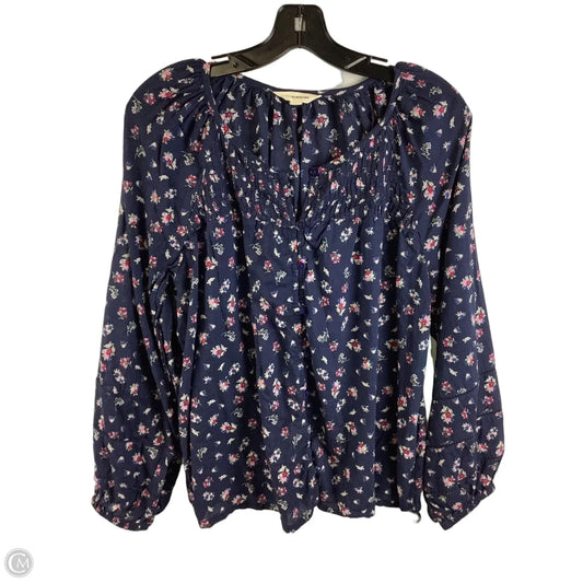 Top Long Sleeve By Lucky Brand In Navy, Size: L