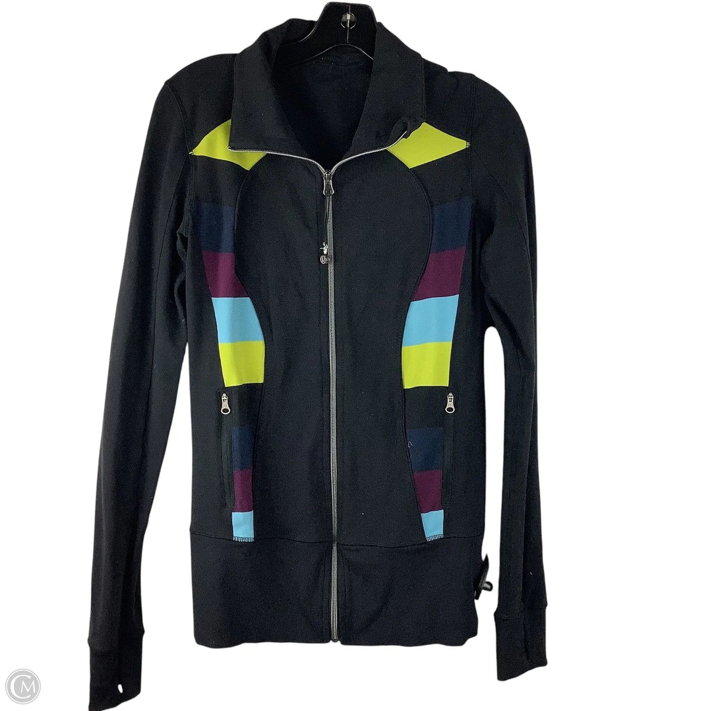 Athletic Jacket By Lululemon In Black- estimated size 6