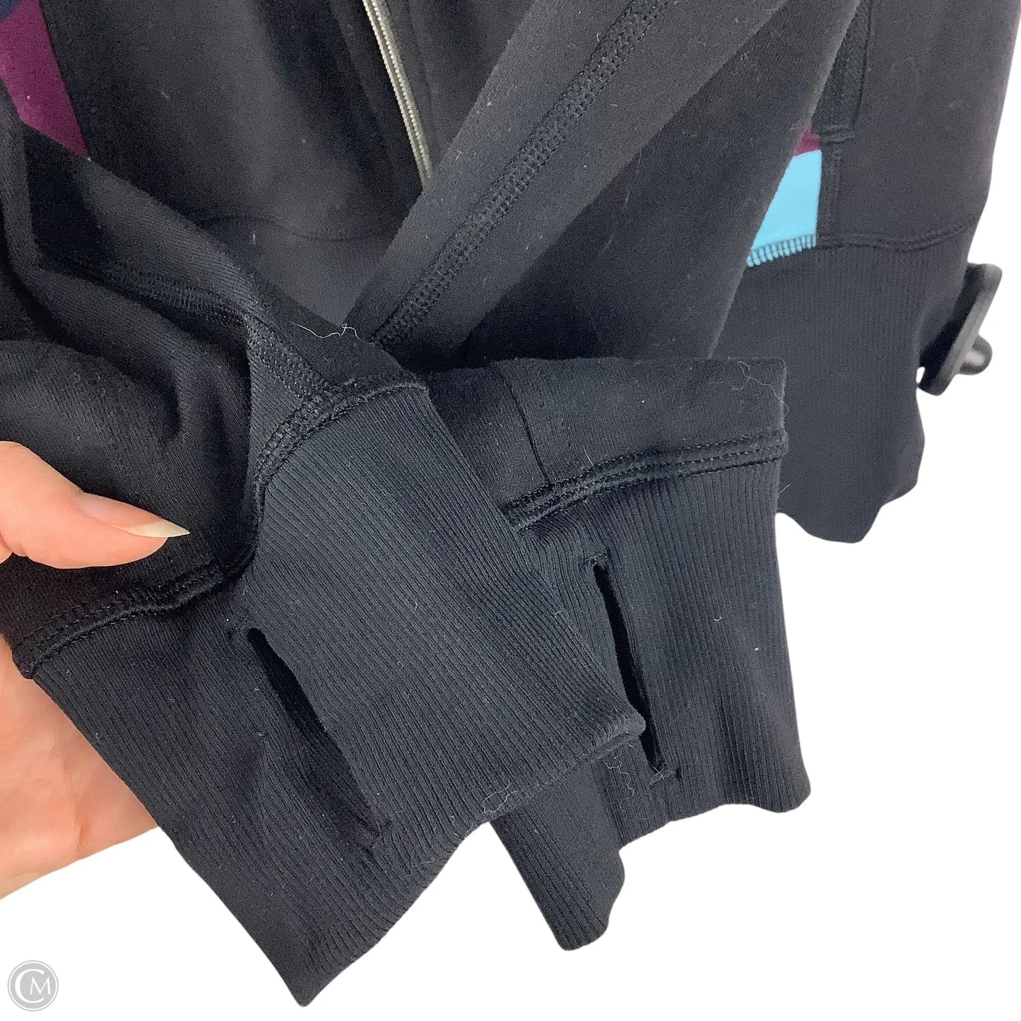 Athletic Jacket By Lululemon In Black- estimated size 6