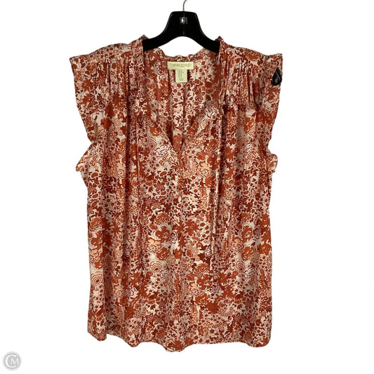 Top Short Sleeve By Cynthia Rowley In Orange, Size: 1x