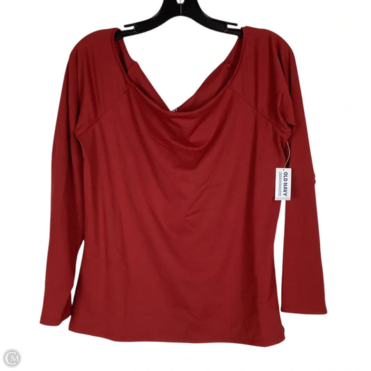 Top Long Sleeve By Old Navy In Red, Size: Xl