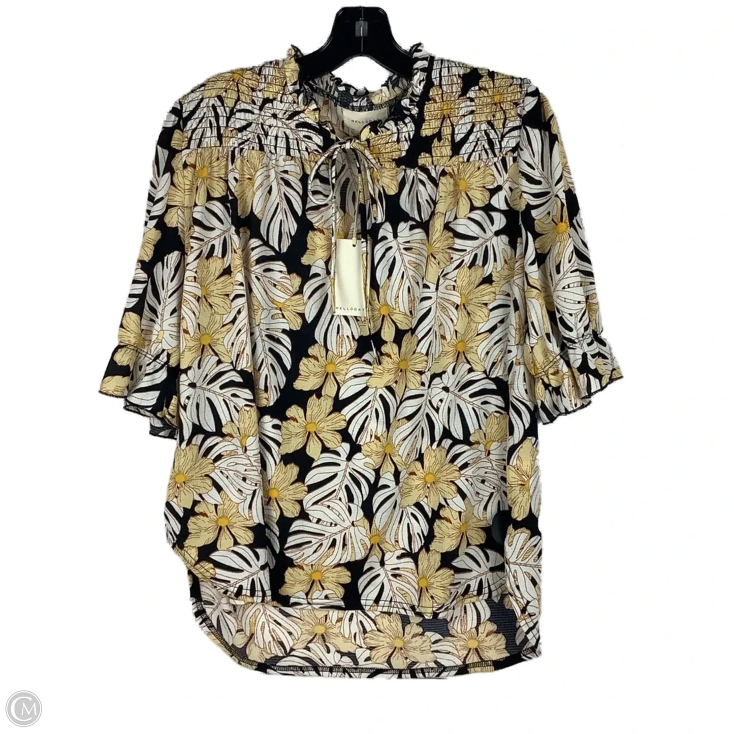 Top Short Sleeve By Melloday In Floral Print, Size: M