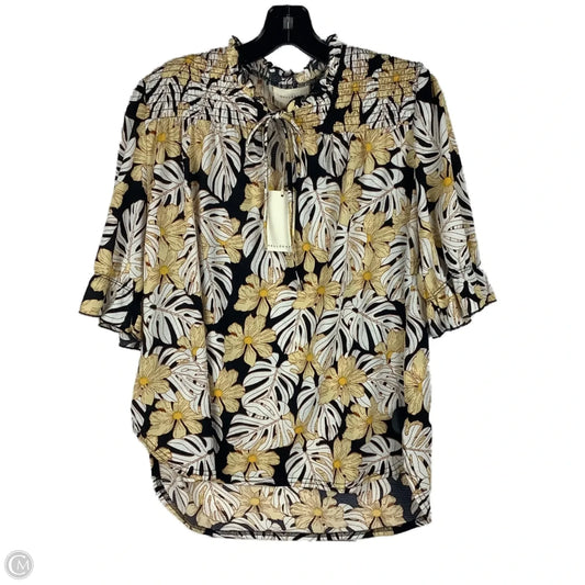 Top Short Sleeve By Melloday In Floral Print, Size: M