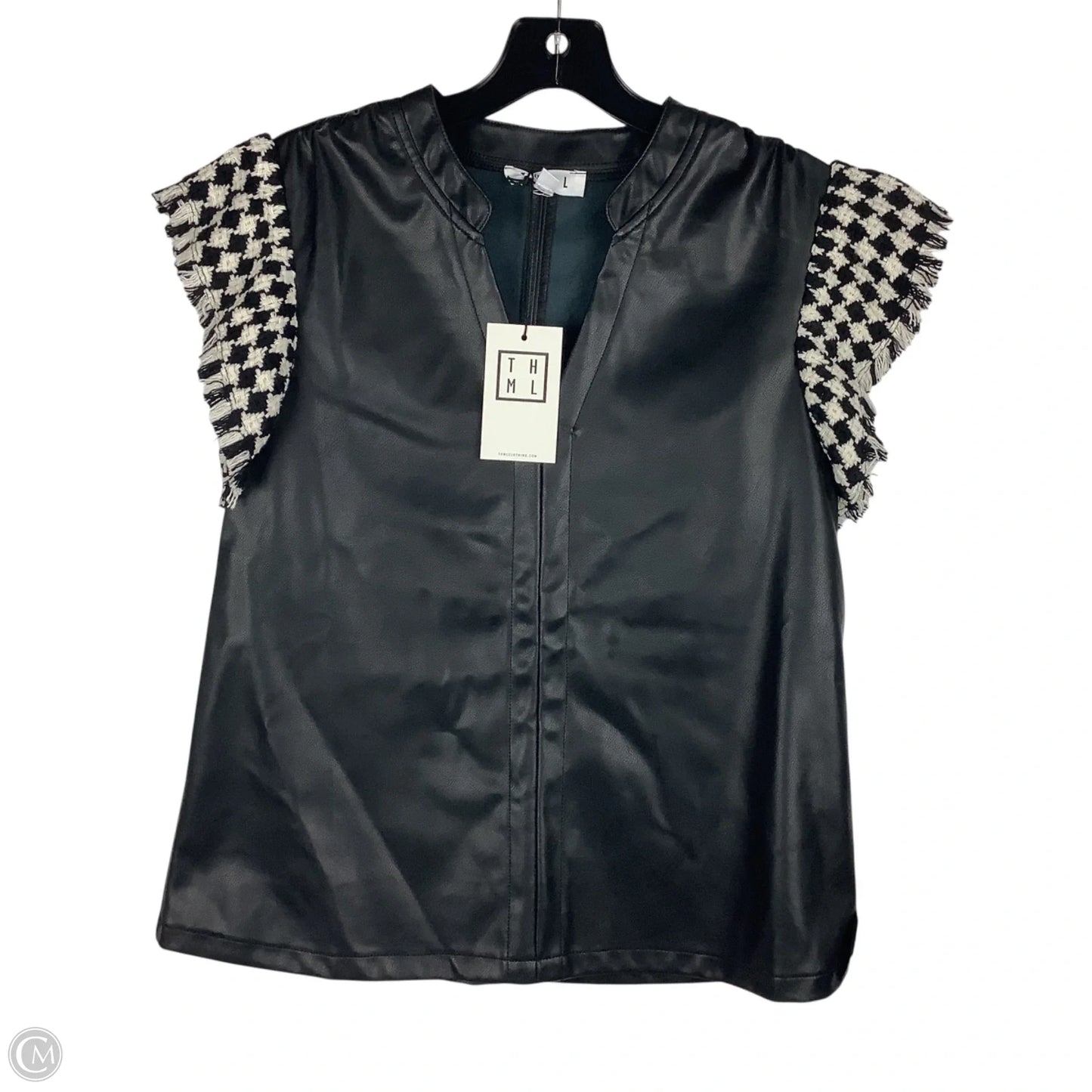 Top Short Sleeve By Thml In Black, Size: Xs