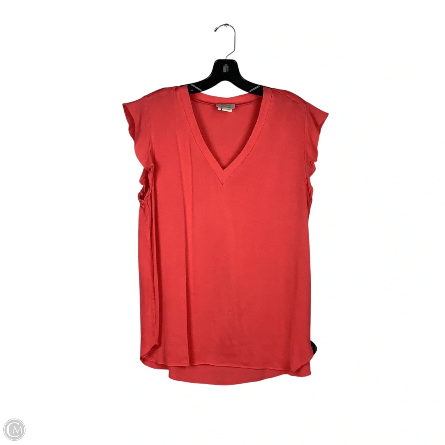 Top Short Sleeve Designer By Kate Spade In Coral, Size: L