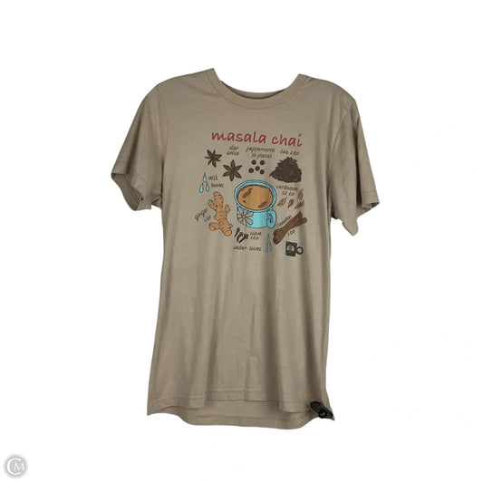 Top Short Sleeve By Clothes Mentor In Brown, Size: M