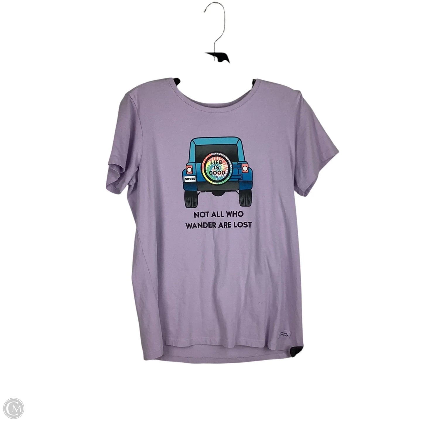 Top Short Sleeve Basic By Life Is Good In Purple, Size: M