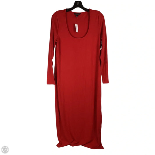 Dress Casual Maxi By Banana Republic In Red, Size: L