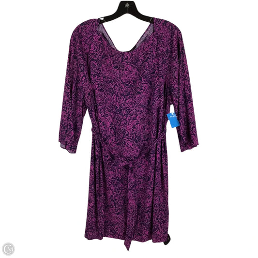 Dress Casual Midi By Banana Republic In Purple, Size: Xl