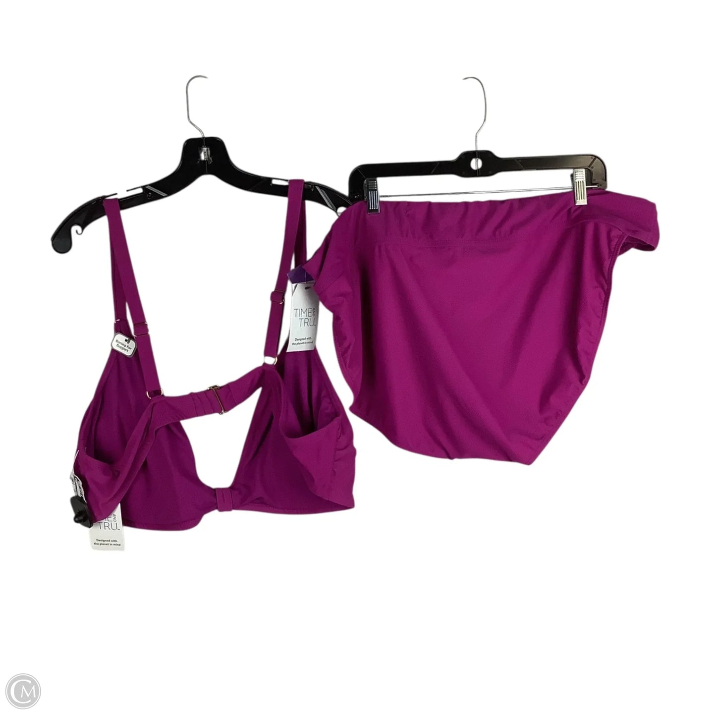 Swimsuit 2pc By Time And Tru In Pink, Size: 3x