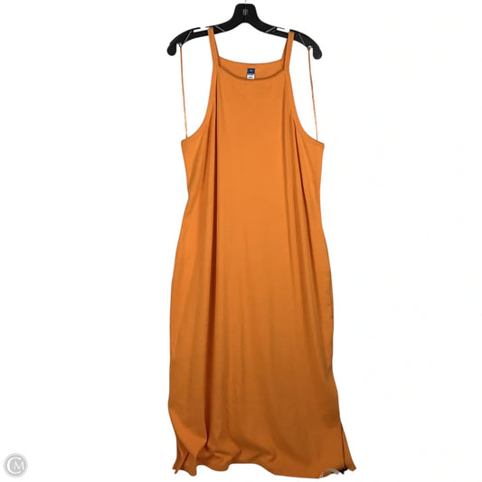 Dress Casual Midi By Old Navy In Orange, Size: 2x