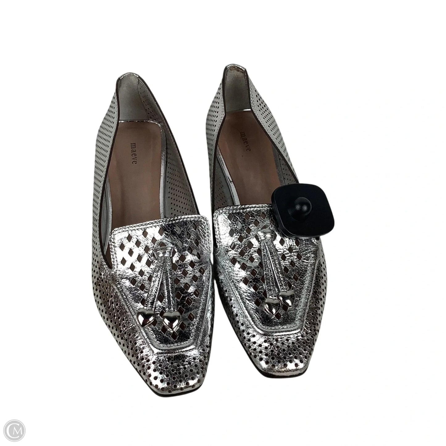 Shoes Flats By Maeve In Silver, Size: 6