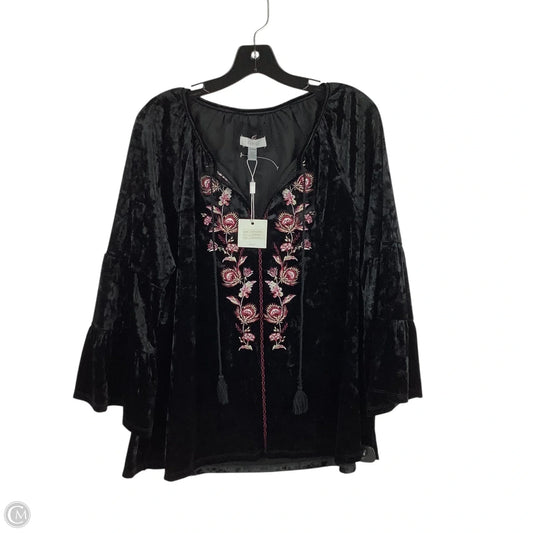 Top Long Sleeve By Cupio In Black, Size: Xl