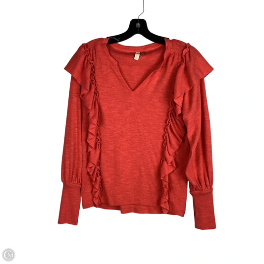 Top Long Sleeve By Pilcro In Red, Size: Xs