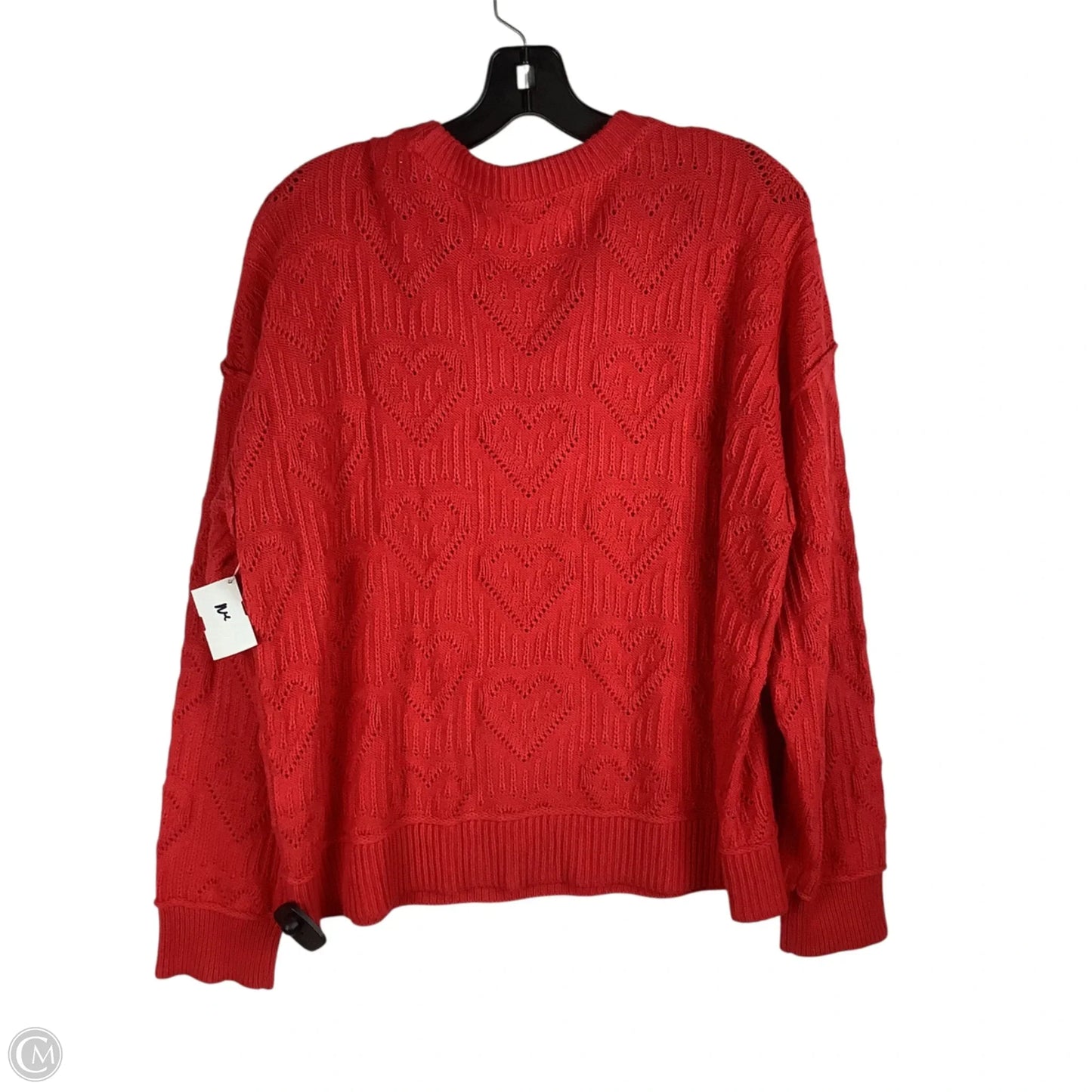 Sweater By Lucky Brand In Red, Size: L