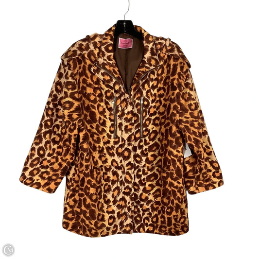 Jacket Designer By Kate Spade In Animal Print, Size: Est. L