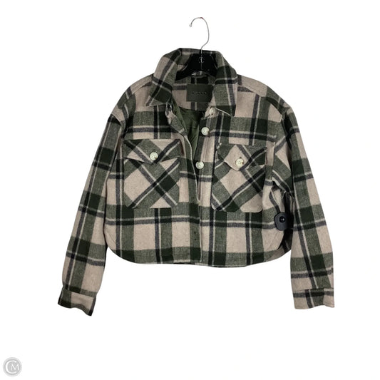 Jacket Fleece By Blanknyc In Plaid Pattern, Size: S