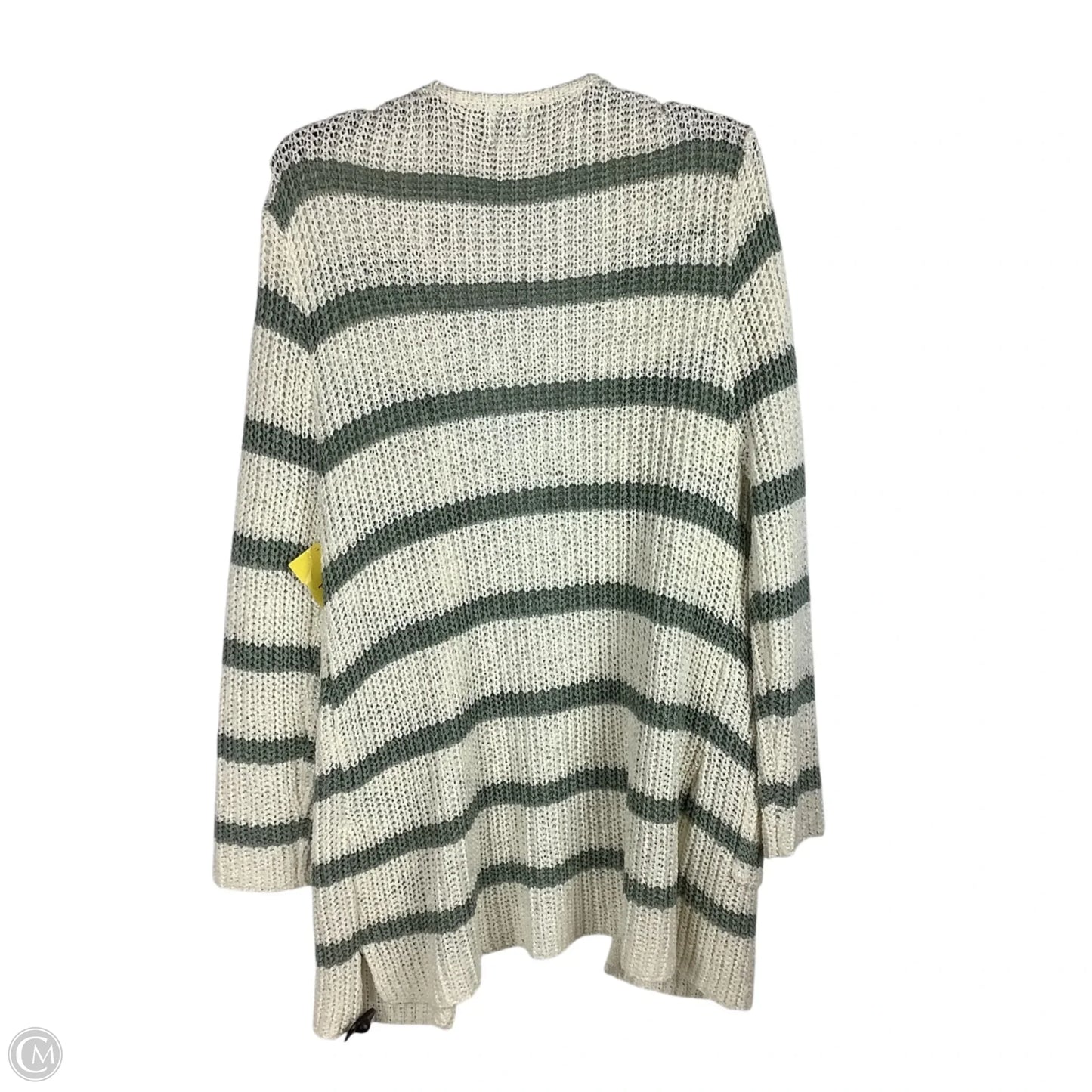 Sweater Cardigan By Blue Rain In Blue & Cream, Size: S