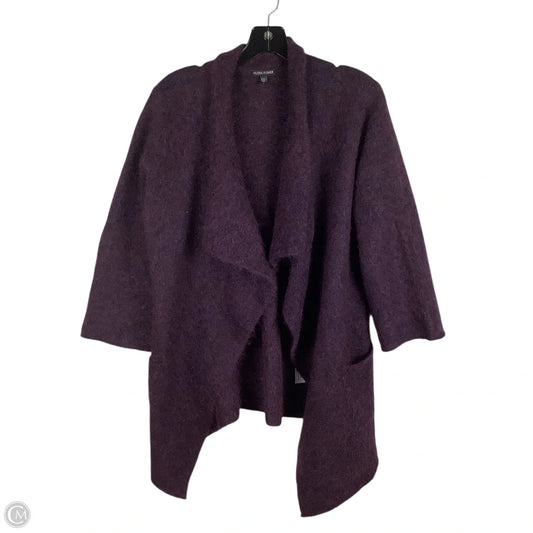 Sweater Cardigan By Eileen Fisher In Purple, Size: S