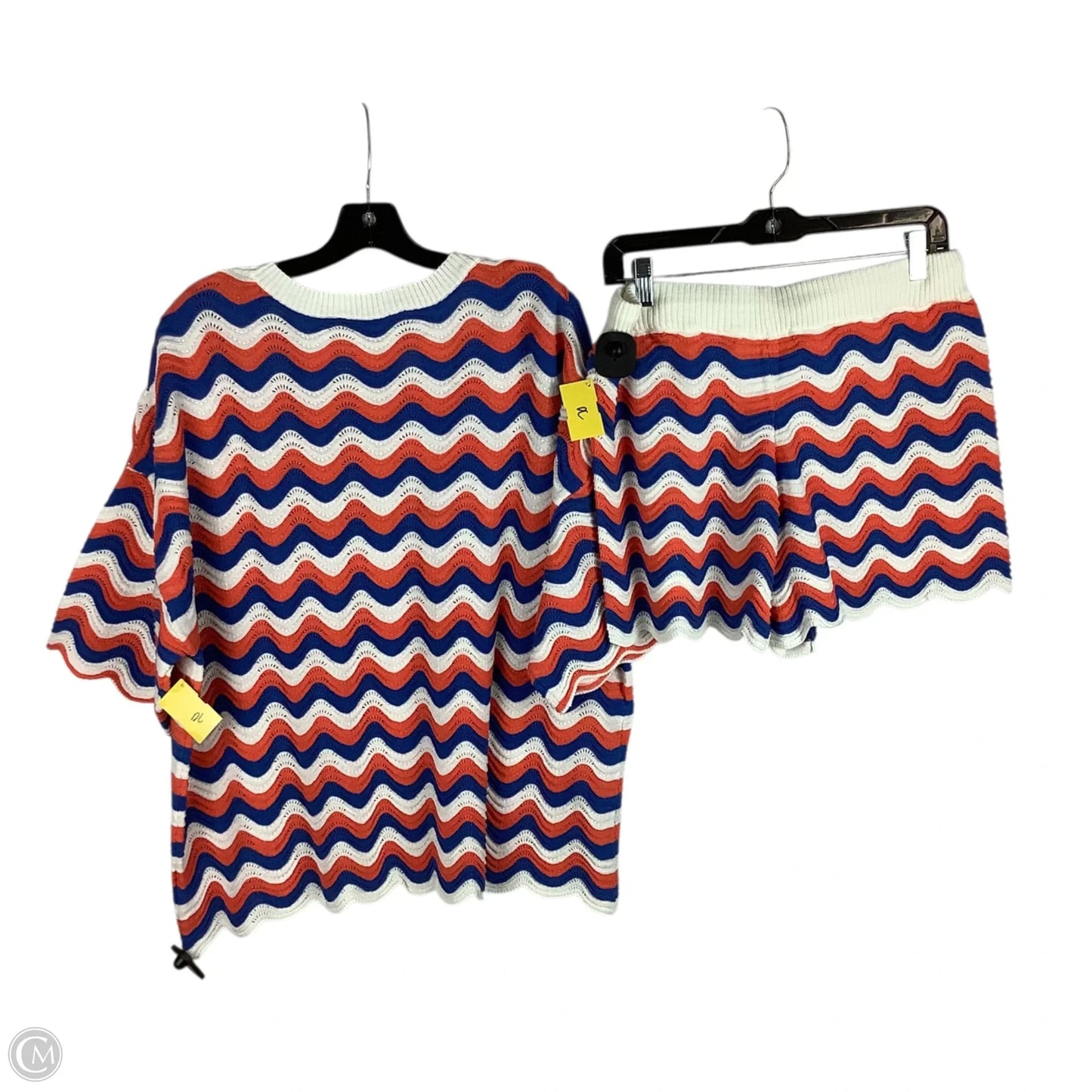 Shorts Set By Fantastic Fawn In Blue & Orange, Size: L
