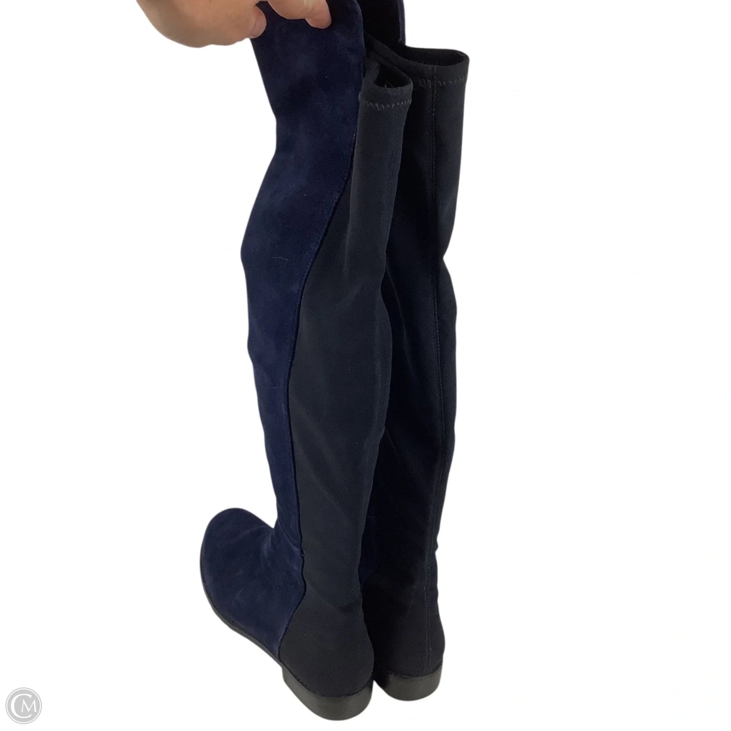 Boots Designer By Stuart Weitzman In Navy, Size: 7
