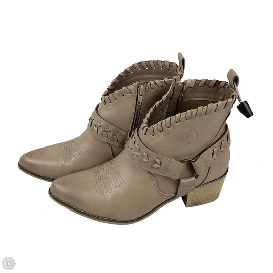 Boots Ankle Heels By Altard State In Taupe, Size: 9