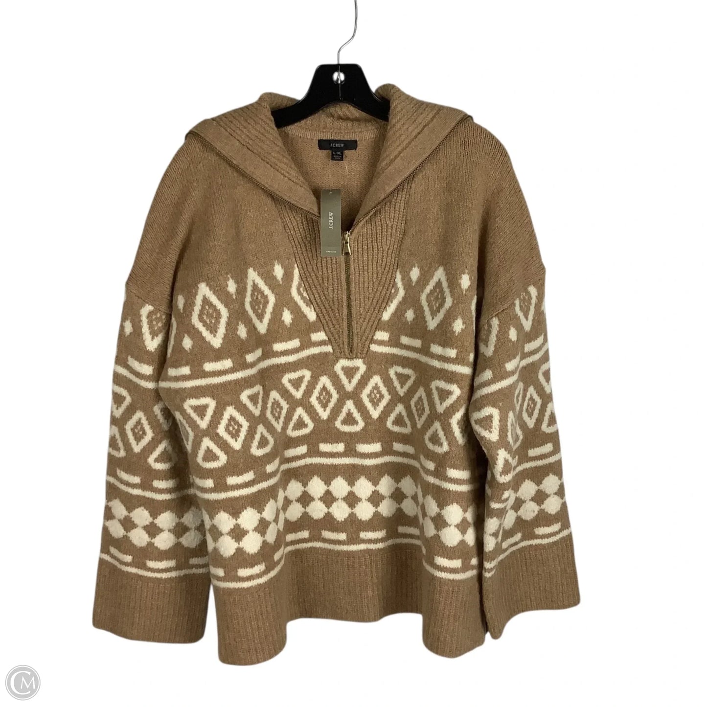Sweatshirt Collar By J. Crew In Brown, Size: L/XL