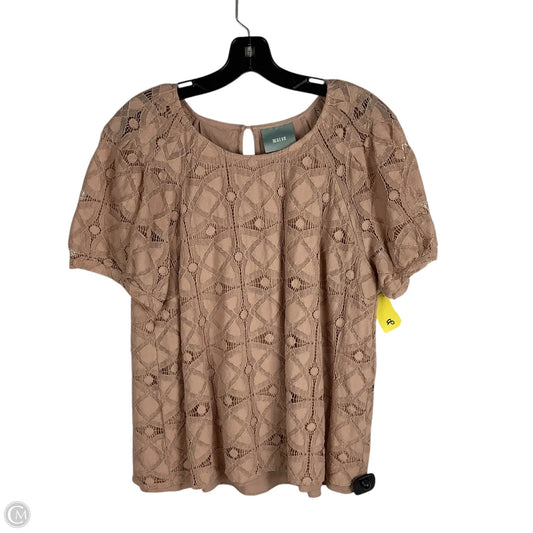Top Short Sleeve By Maeve In Pink, Size: Xl
