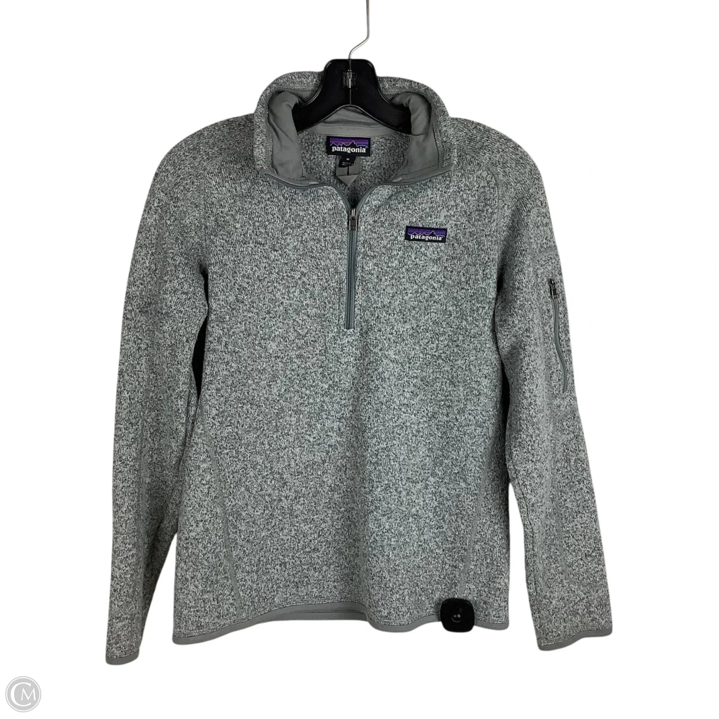 Jacket Fleece By Patagonia In Grey, Size: M