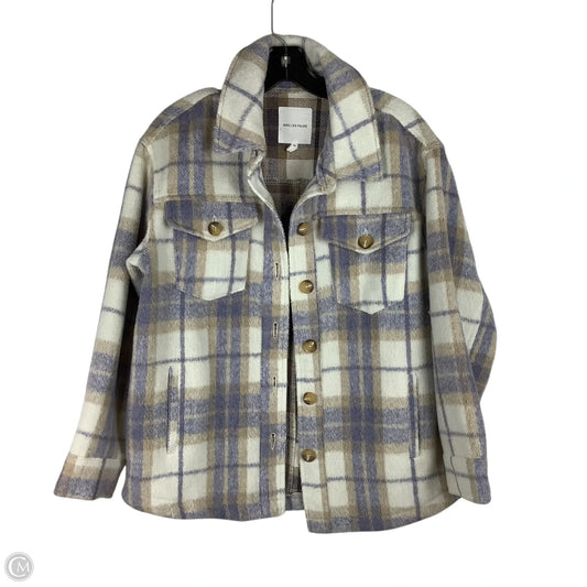 Jacket Fleece By Avec Les Filles In Plaid Pattern, Size: M