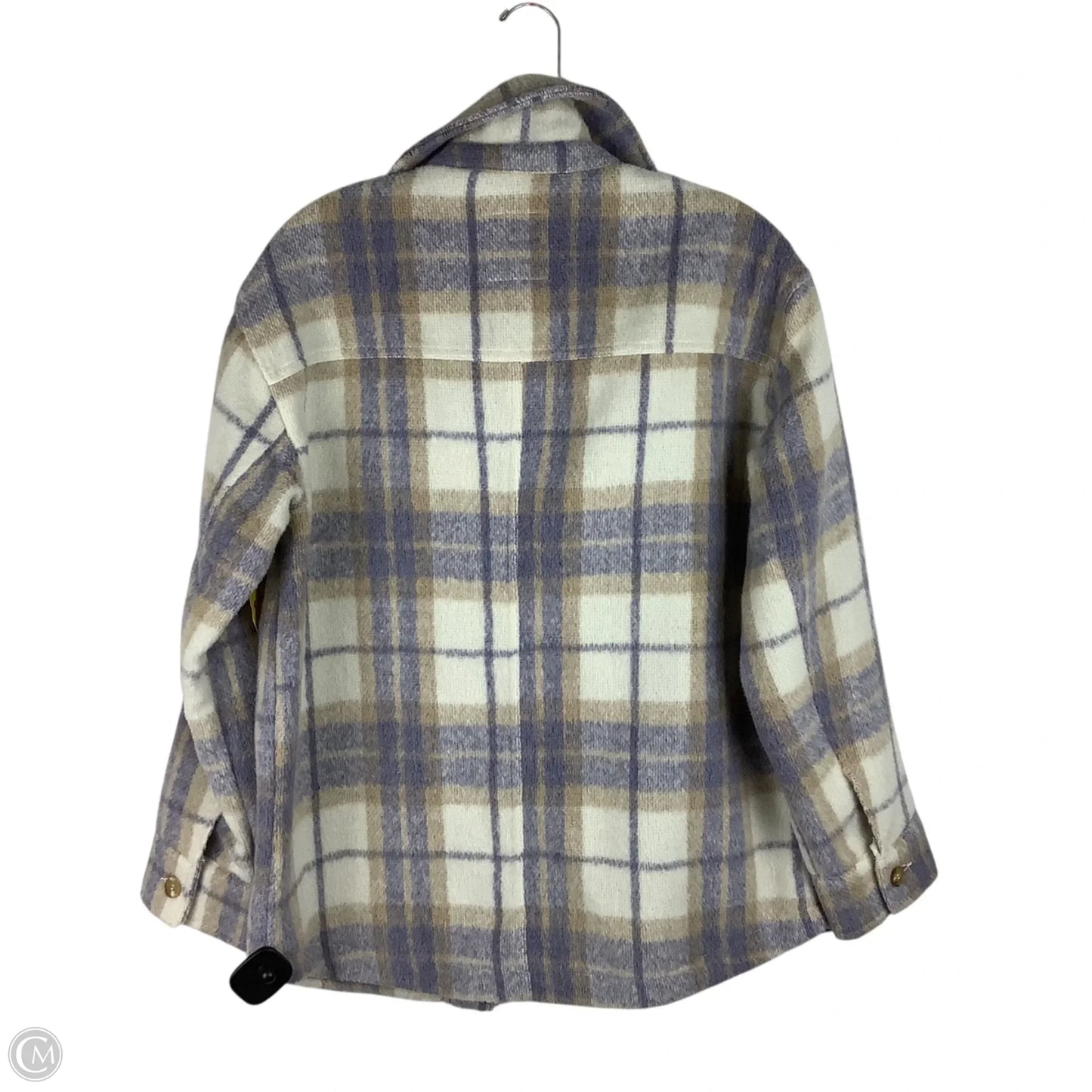 Jacket Fleece By Avec Les Filles In Plaid Pattern, Size: M
