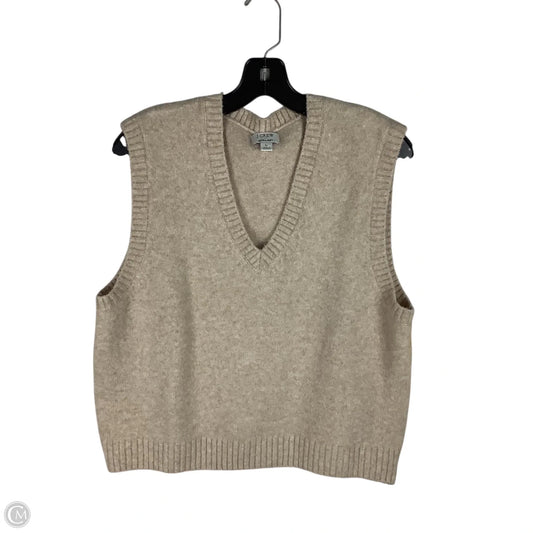 Vest Sweater By J. Crew In Tan, Size: L