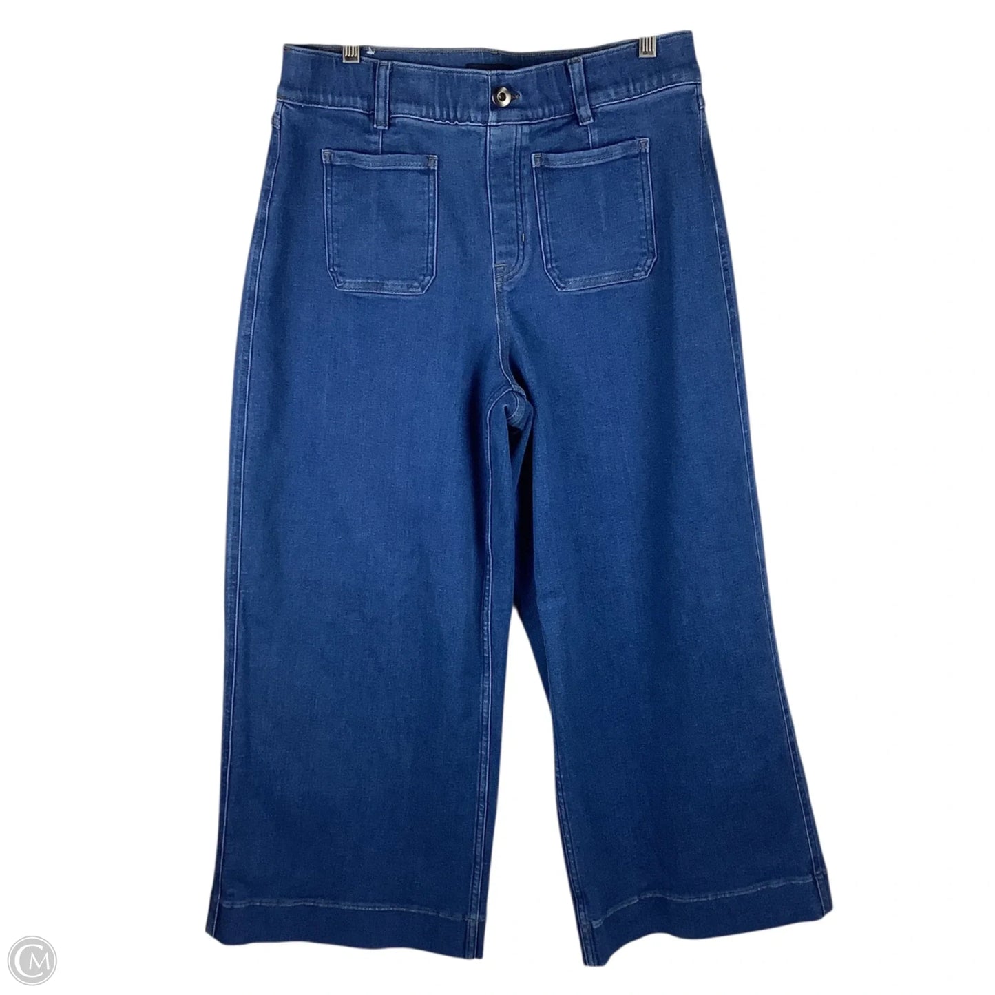 Jeans Wide Leg By Spanx In Blue Denim, Size: Xl