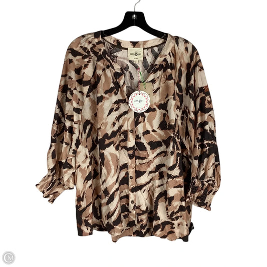 Top Long Sleeve By Umgee In Brown, Size: L