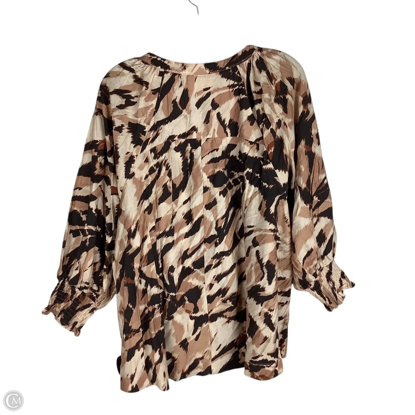Top Long Sleeve By Umgee In Brown, Size: L