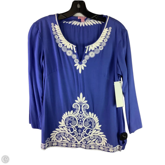 Top Long Sleeve By Lilly Pulitzer In Blue, Size: S