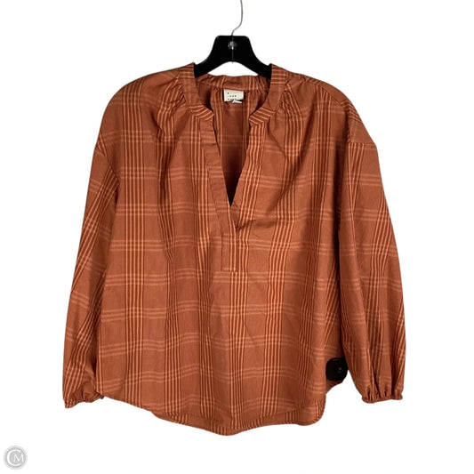 Top Long Sleeve By A New Day In Orange, Size: L