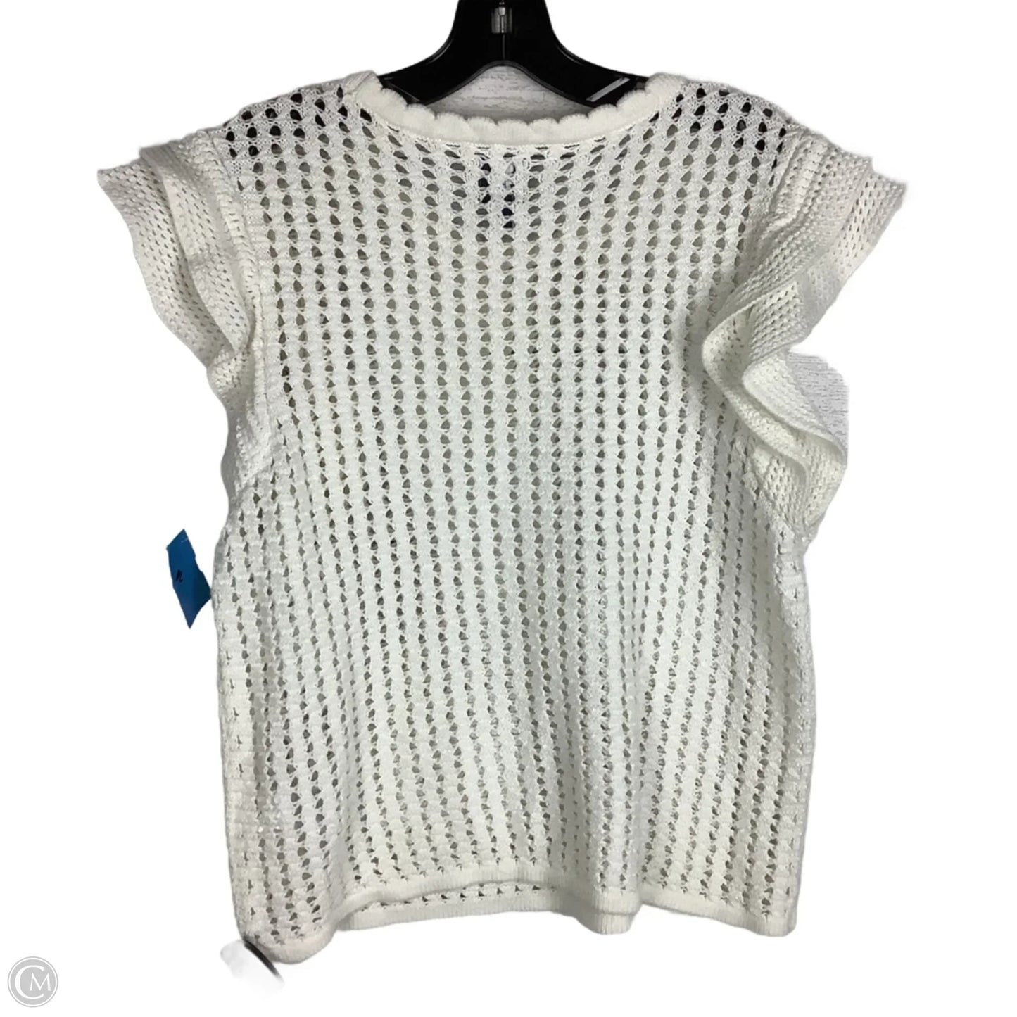 Sweater Short Sleeve By Gap In White, Size: M