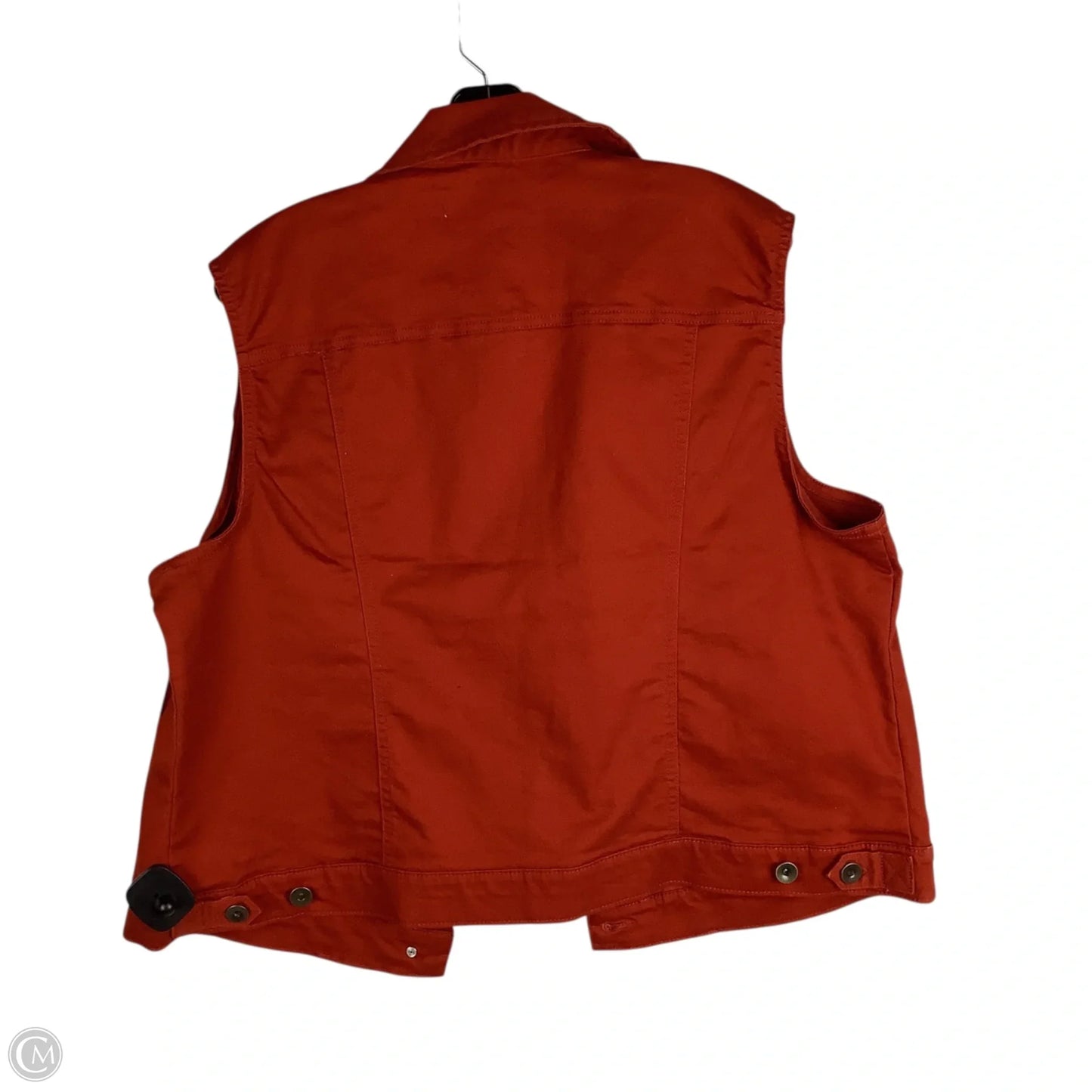 Vest Other By Cato In Orange Denim, Size: Xl