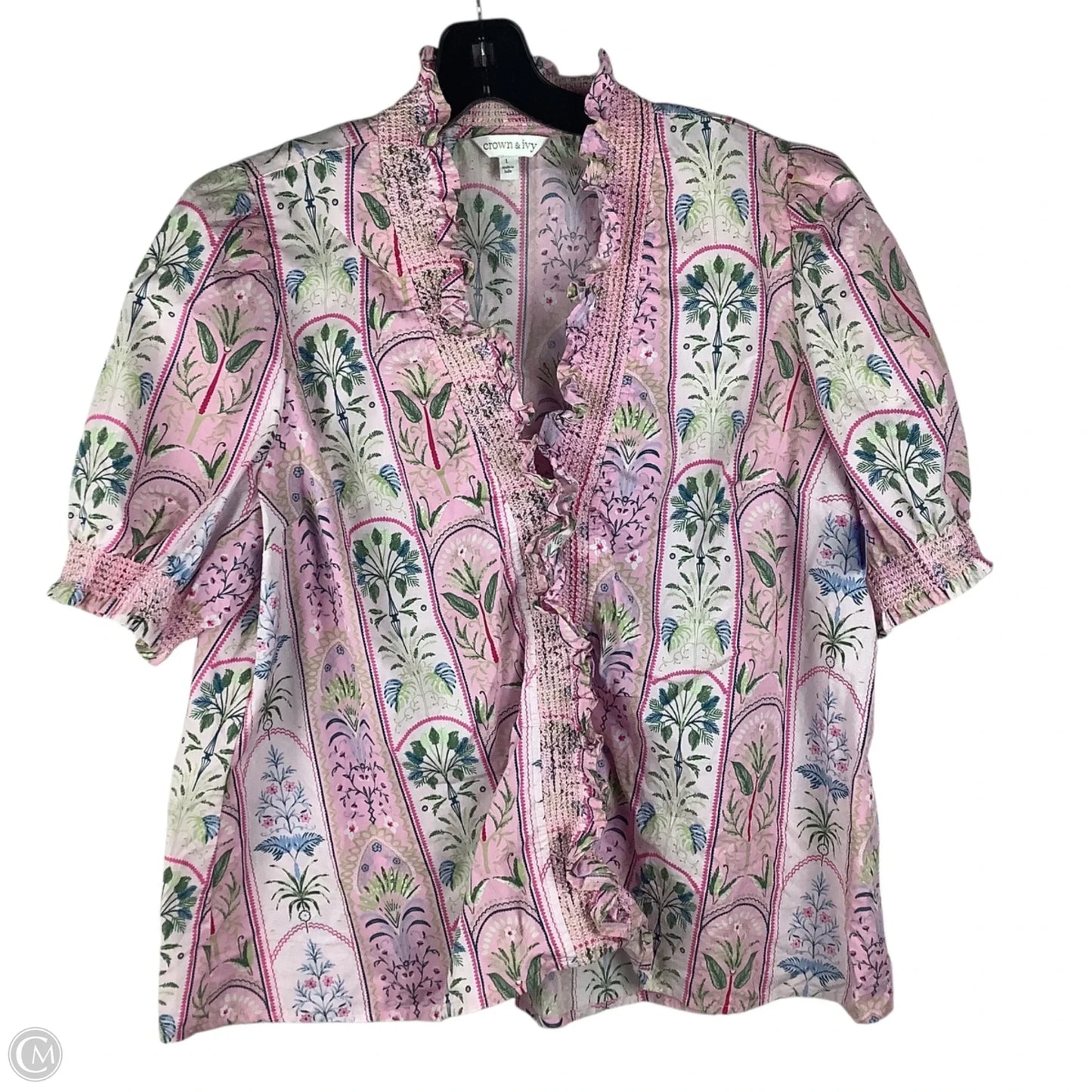 Top Short Sleeve By Crown And Ivy In Pink, Size: L