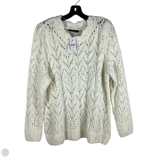 Sweater By Lane Bryant In White, Size: 2x (18/20)