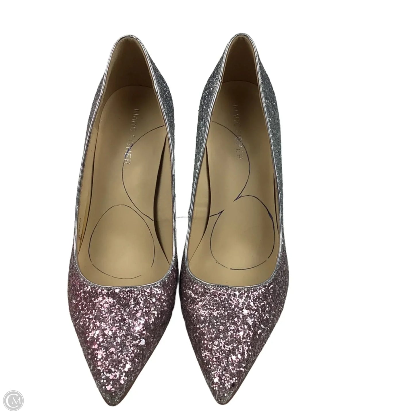 Shoes Heels Stiletto By Marc Fisher In Pink & Silver, Size: 8.5
