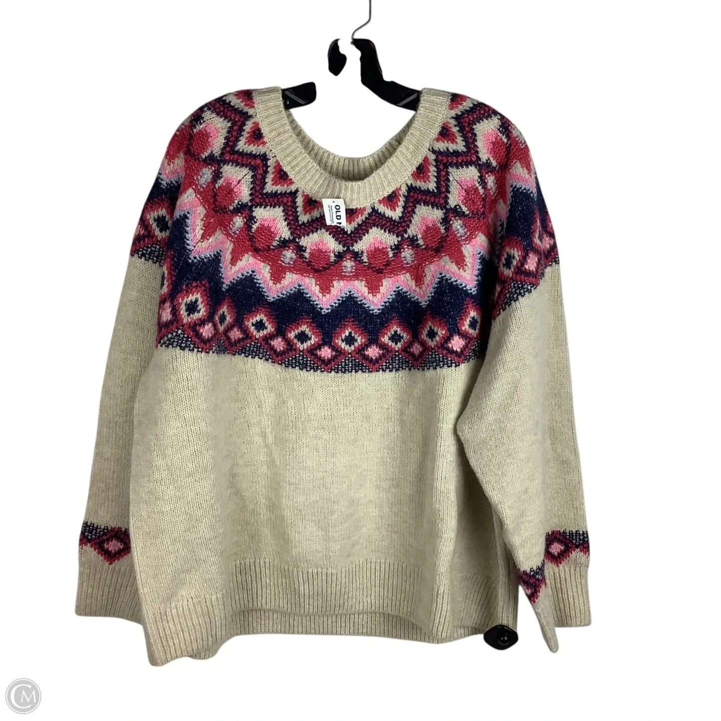 Sweater By Old Navy In Pink & Tan, Size: Xxl