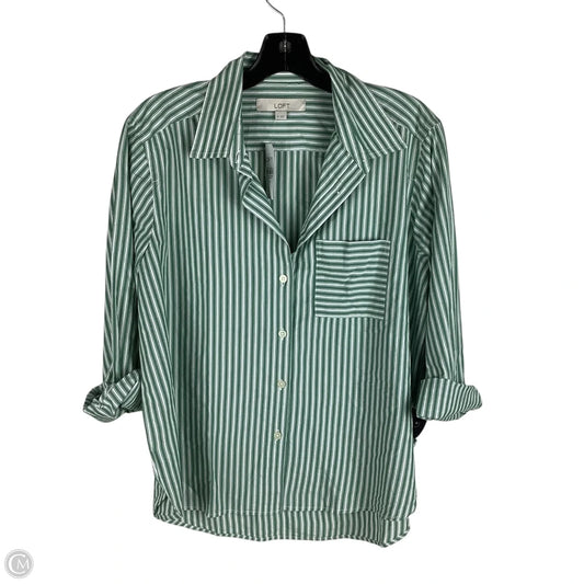 Top Long Sleeve By Loft In Striped Pattern, Size: M