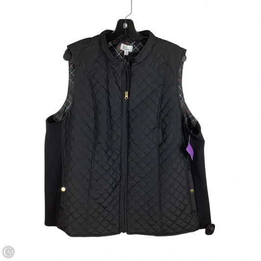 Vest Puffer & Quilted By Kim Rogers In Black, Size: 2x