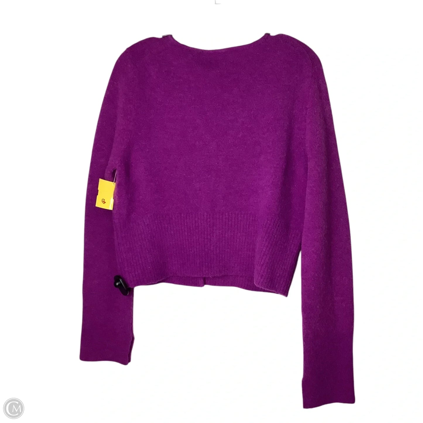 Sweater Cardigan By Clothes Mentor In Purple, Size: L