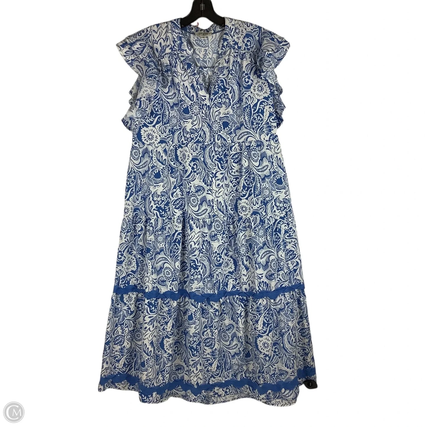 Dress Casual Maxi By Umgee In Blue & White, Size: M