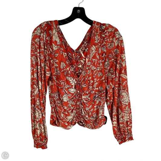 Top Long Sleeve By Free People In Red, Size: M